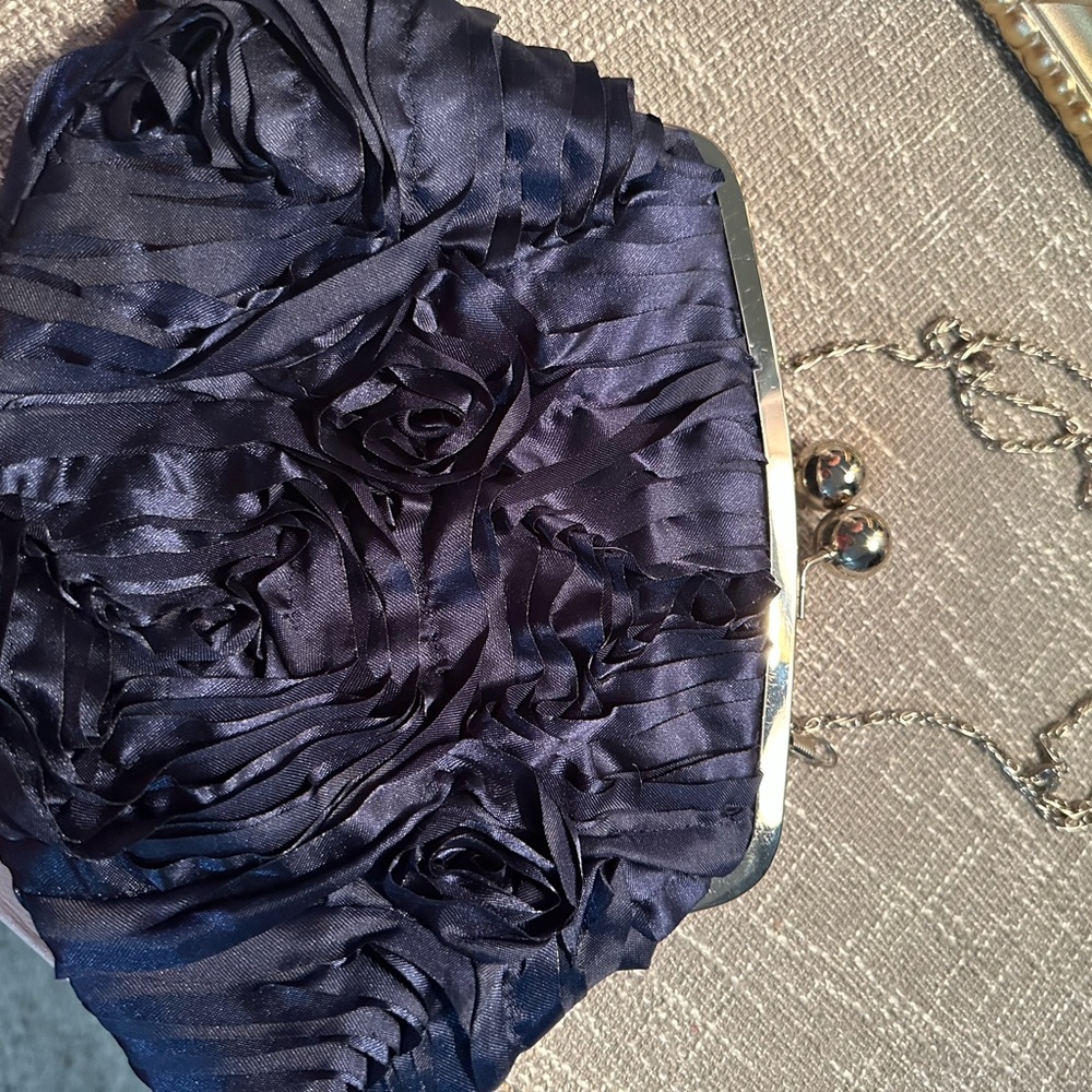 Navy blue Rosette purse